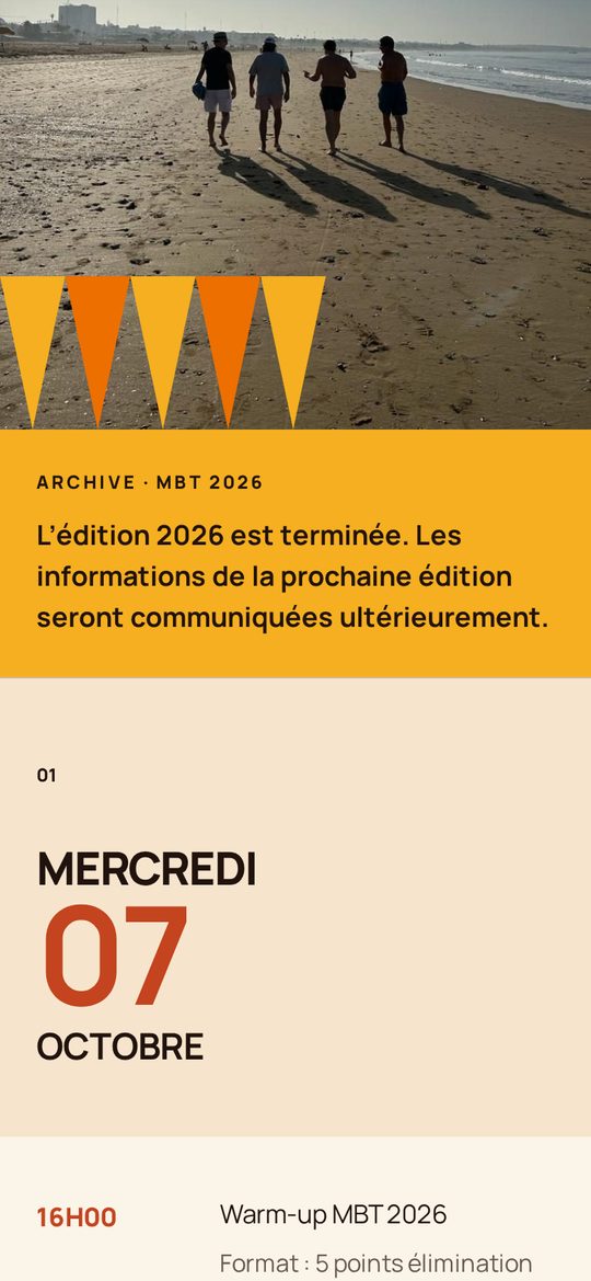 Programa día por día de MBT en móvil